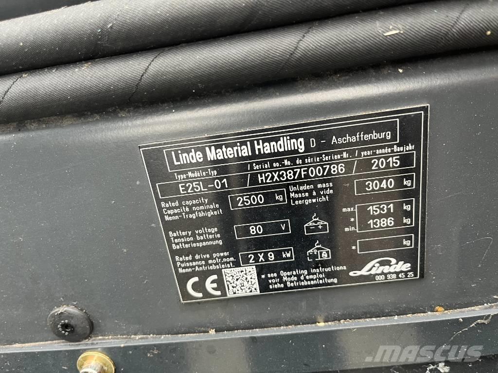 Linde E25L-01 Stivuitor electric