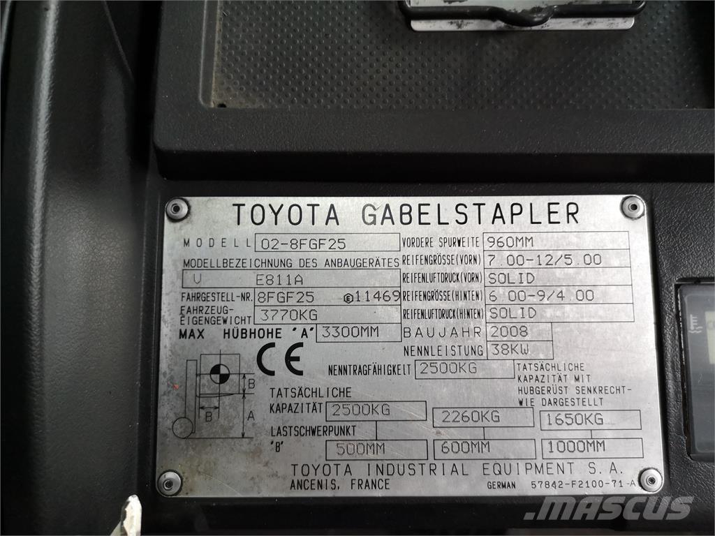 Toyota 02-8FGF25 Stivuitor GPL