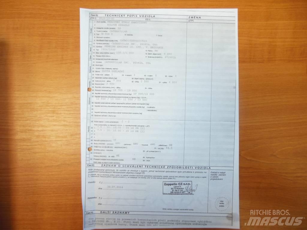 CAT M 316 D Excavatoare cu roti