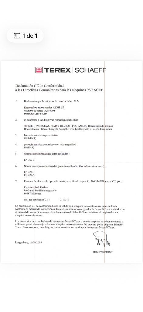 Terex HML 32 Excavatoare cu roti