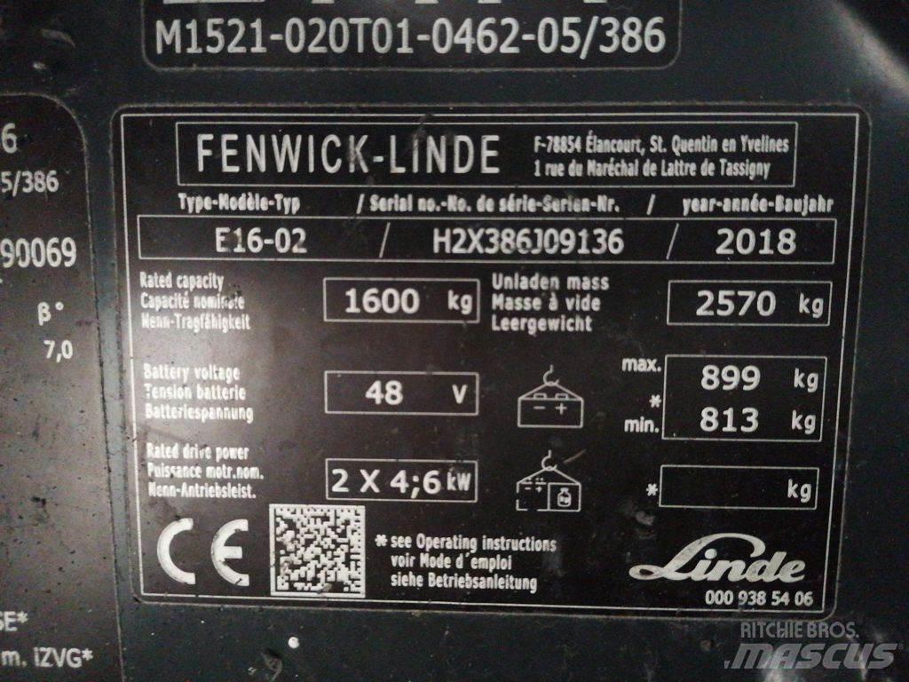 Linde E16-02 Stivuitor electric