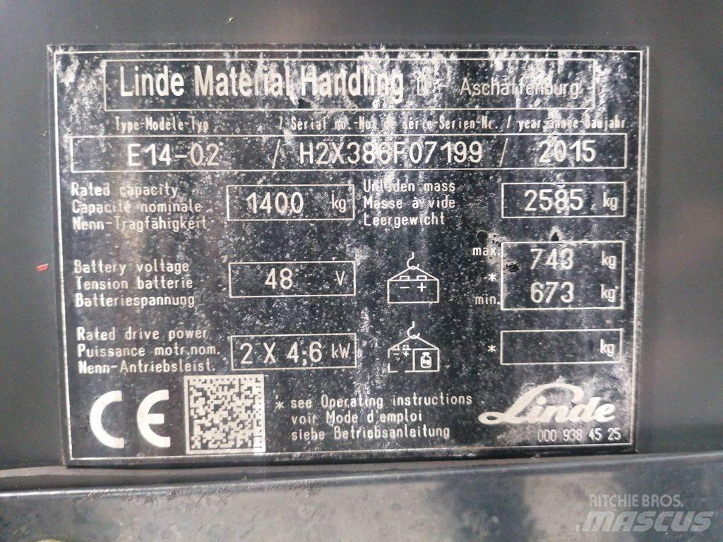 Linde E14-02 Stivuitor electric