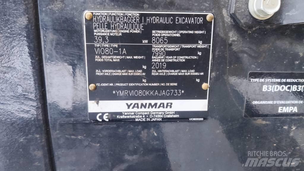 Yanmar Vio 80-1A Excavatoare 7t - 12t