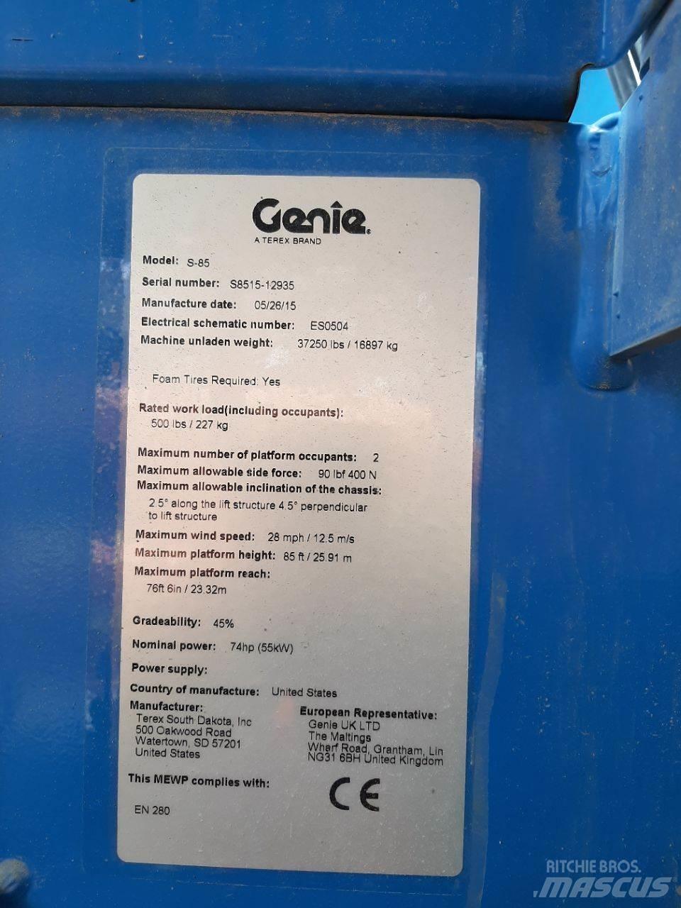 Genie S85 Nacele cu brat telescopic