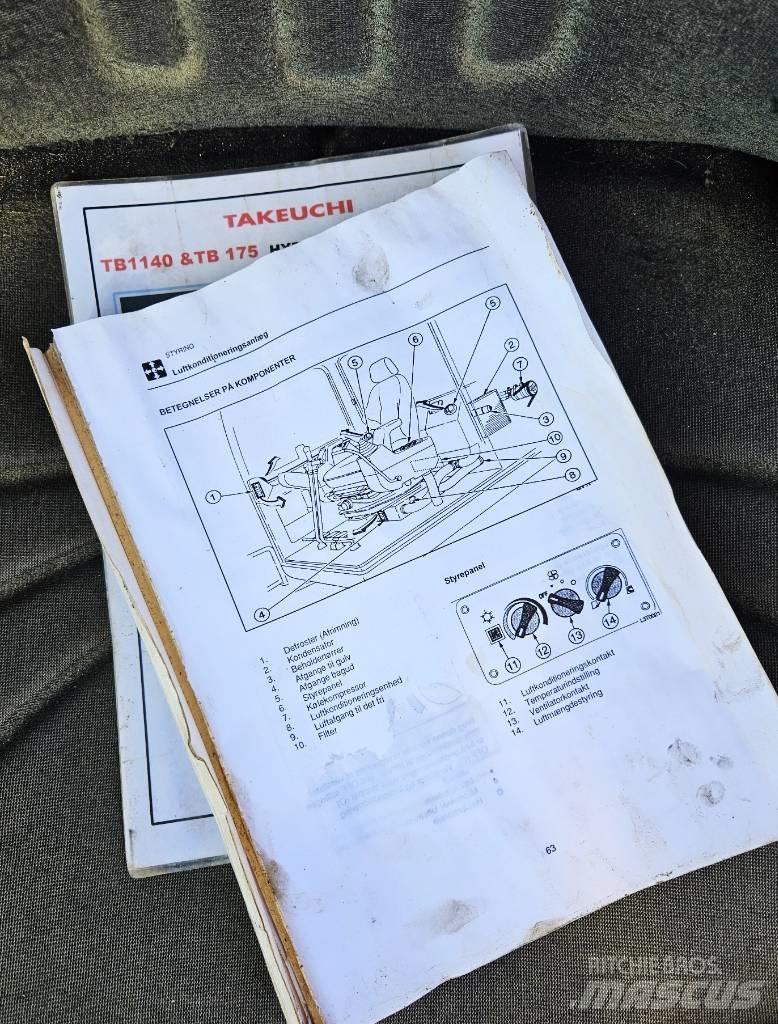 Takeuchi TB1140 Excavatoare pe șenile
