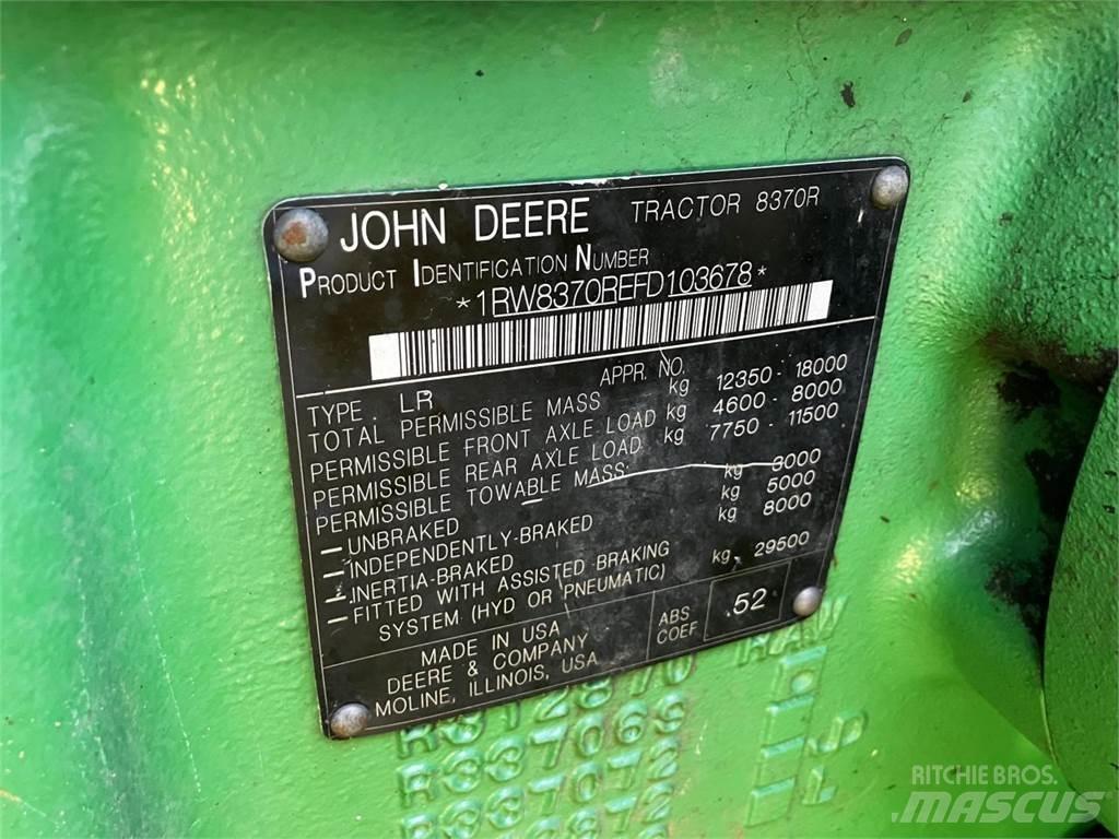 John Deere 8370R Tractoare