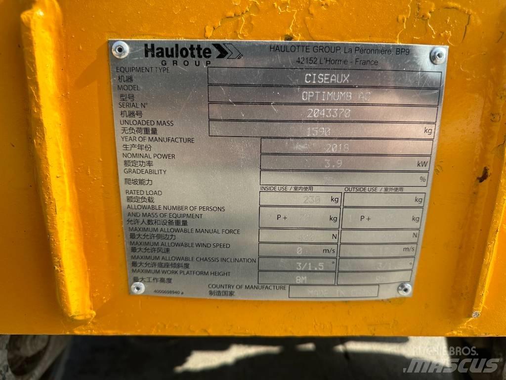 Haulotte OPTIMUM 8 Platforme foarfeca