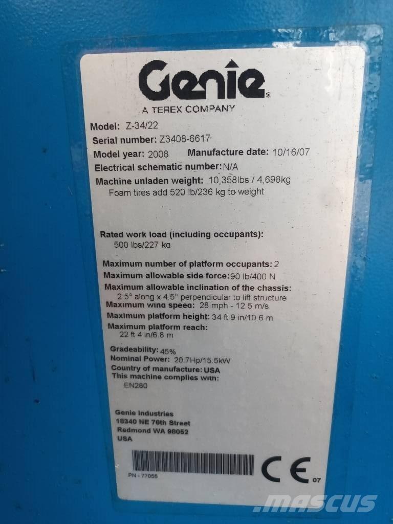 Genie Z 34/22 Nacele cu brat articulat