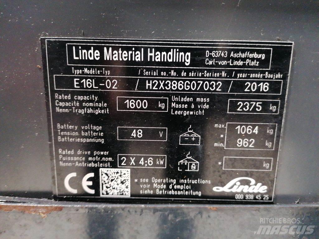 Linde E16L-02 Stivuitor electric