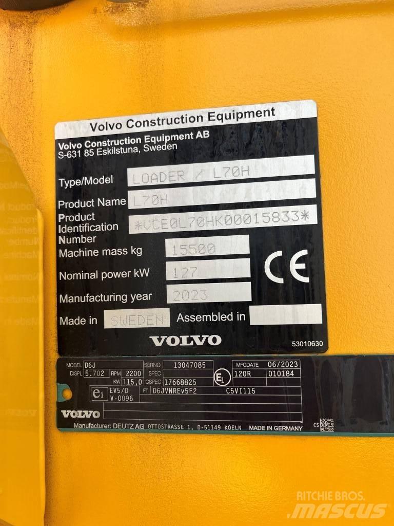Volvo L70H Incarcator pe pneuri