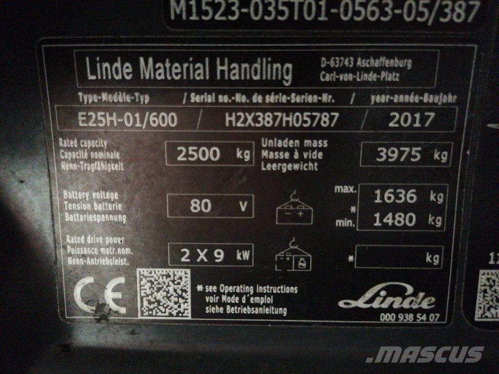 Linde E25H-01/600 Stivuitor electric
