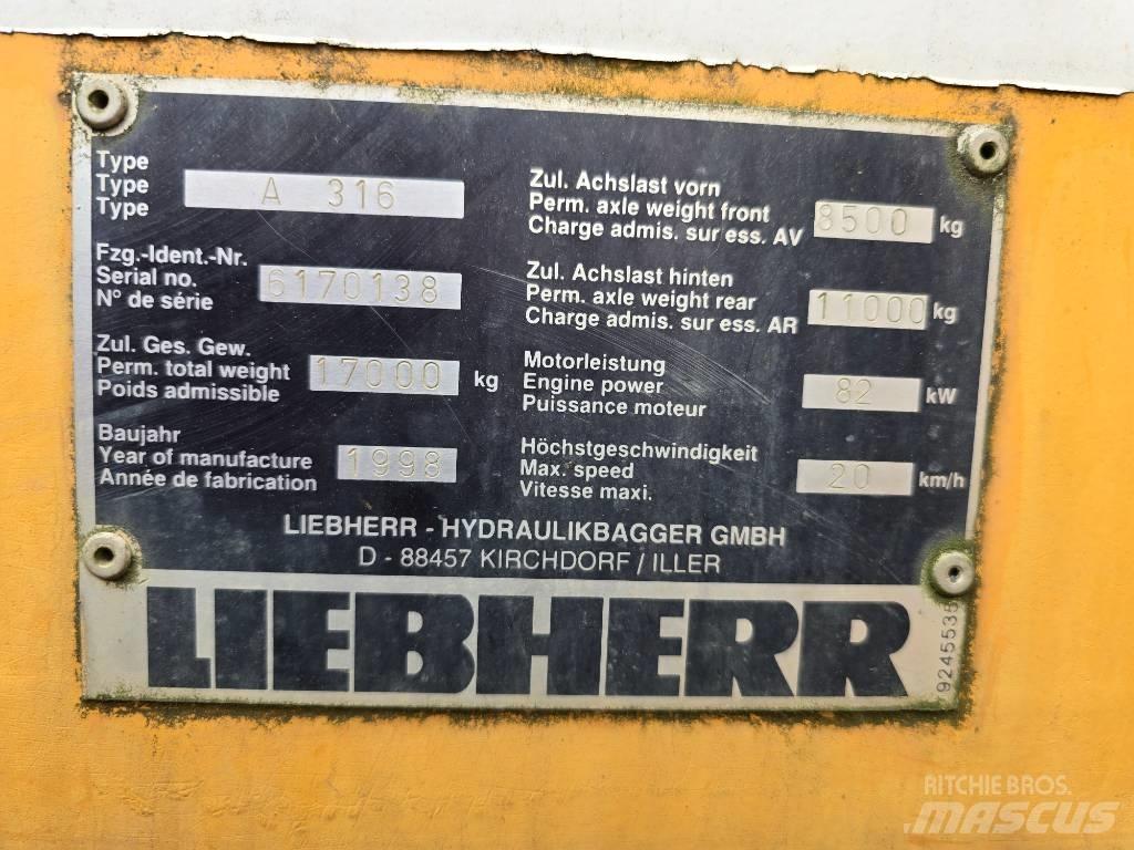 Liebherr A 316 Excavatoare cu roti
