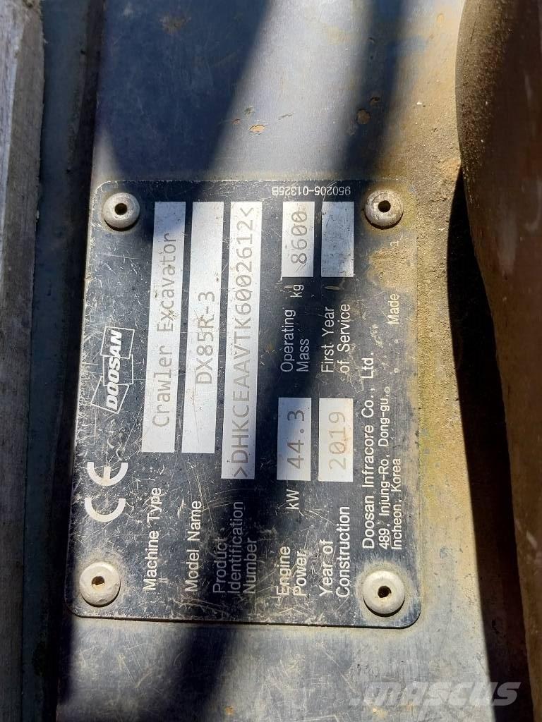 Doosan DX 85 R-3 Excavatoare 7t - 12t