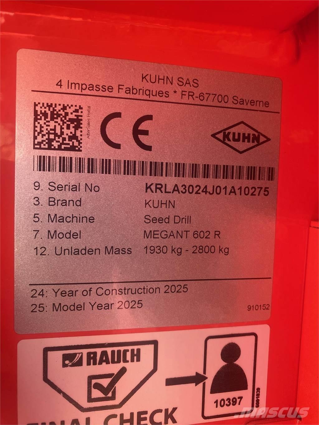 Kuhn MEGANT 602R Perforatoare
