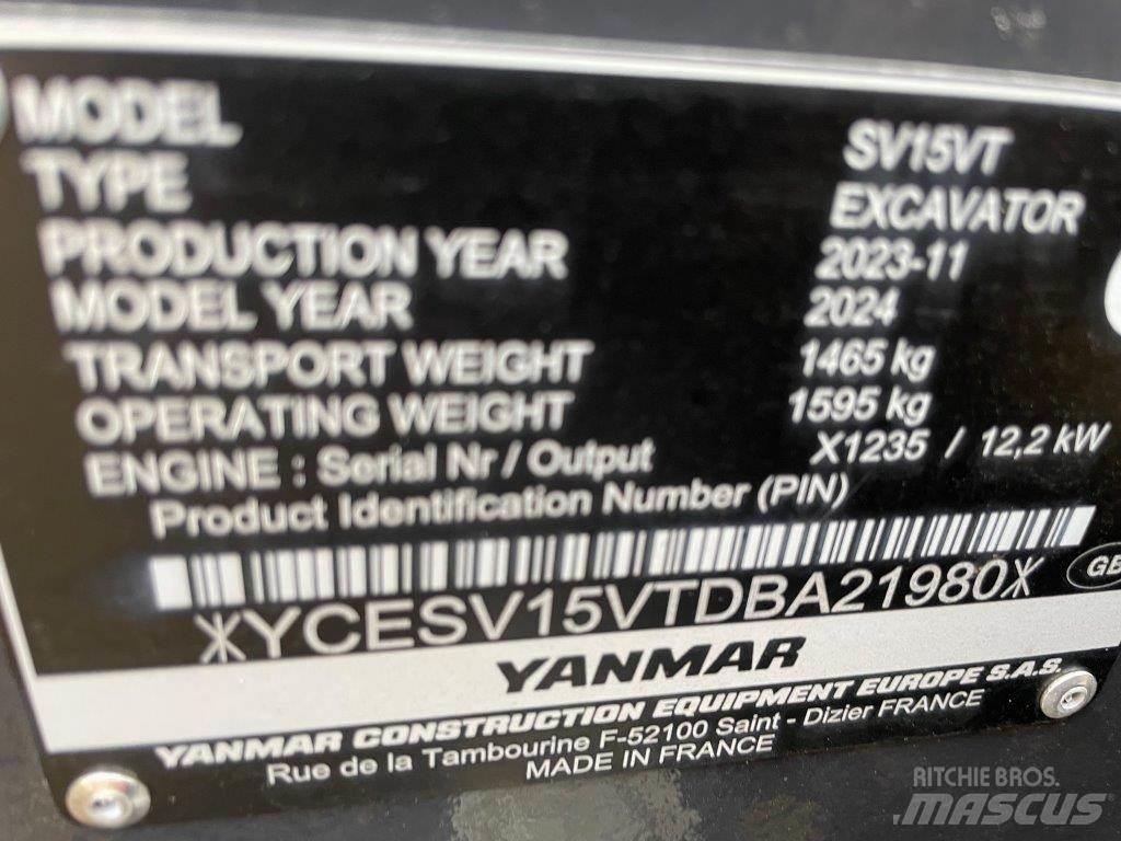 Yanmar SV15VT Excavatoare 7t - 12t