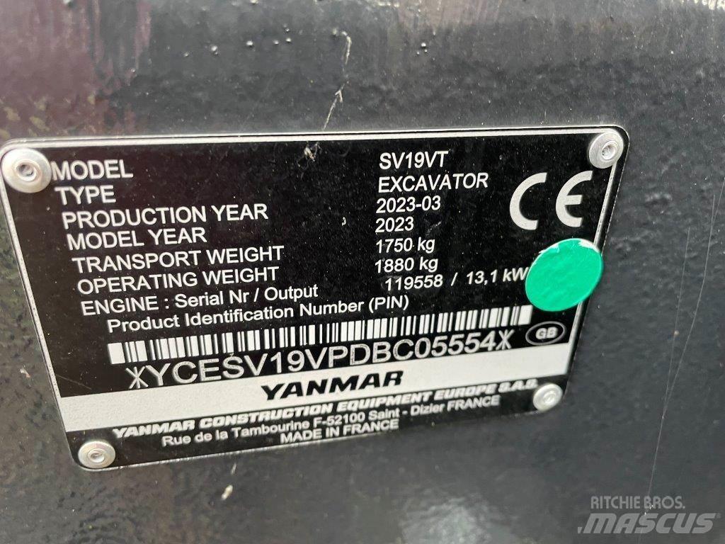 Yanmar SV19VT Excavatoare 7t - 12t