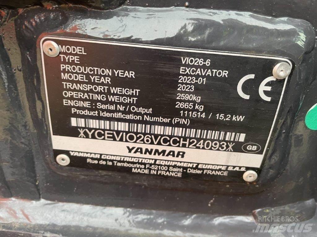 Yanmar VIO26-6 Excavatoare 7t - 12t