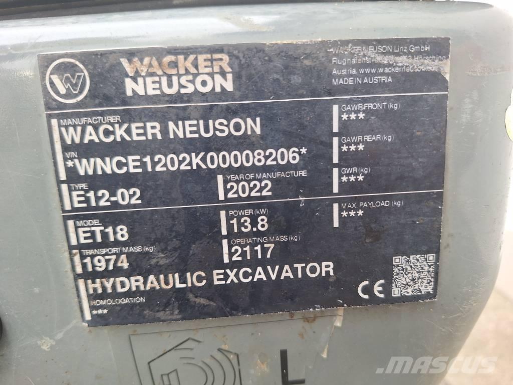 Wacker Neuson ET 18 Excavatoare pe șenile
