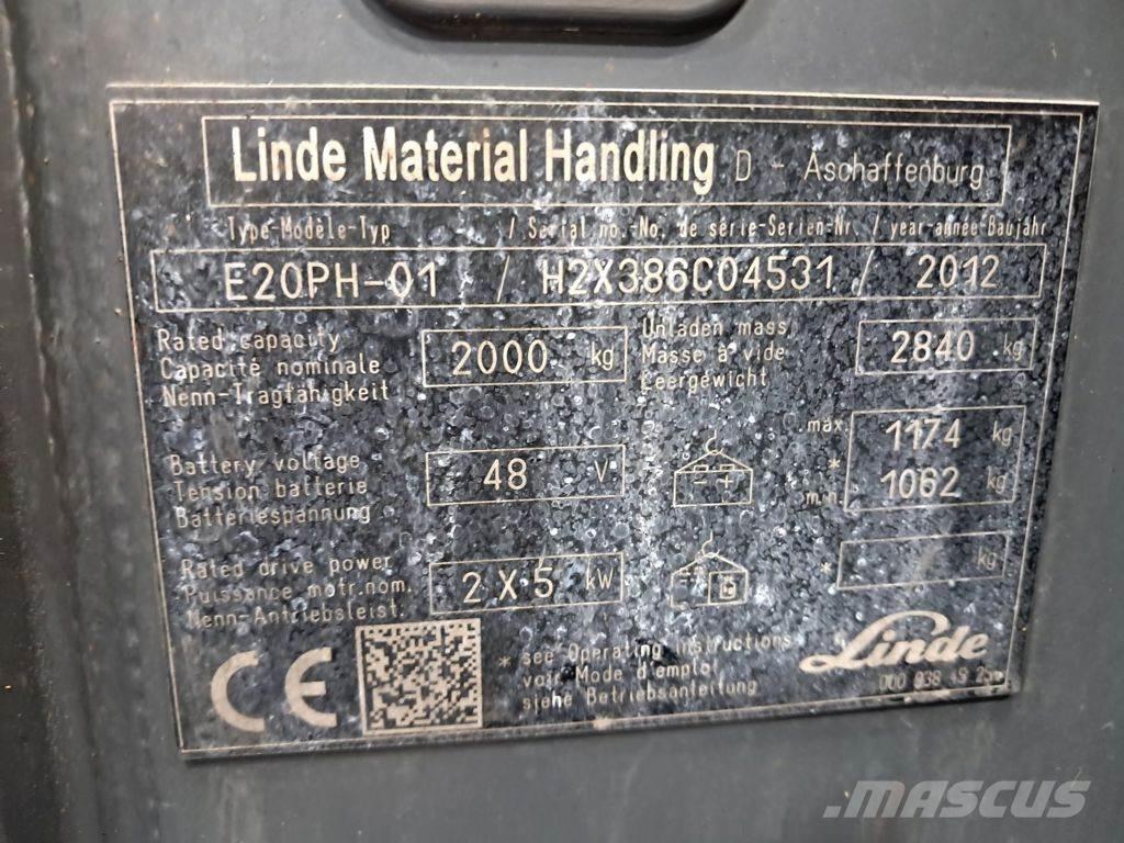 Linde E20PH-01 Stivuitor electric