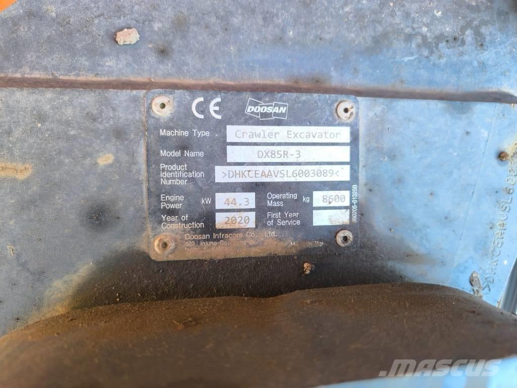 Doosan DX 85 R-3 Excavatoare 7t - 12t