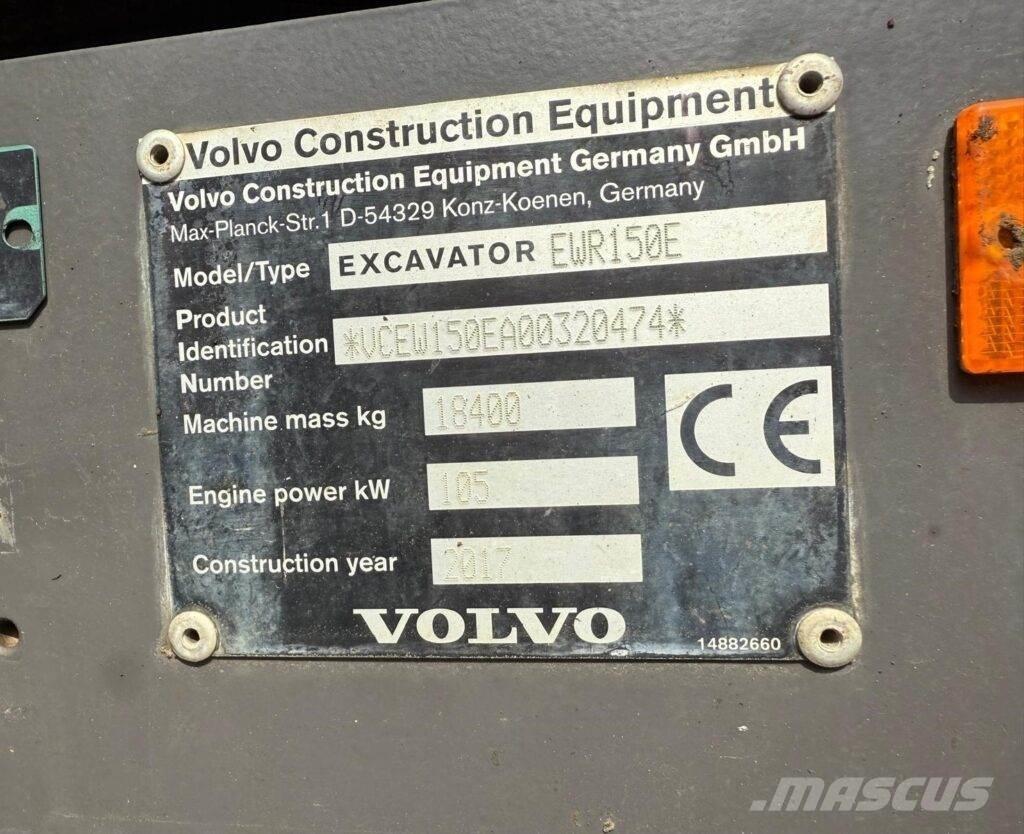 Volvo EWR150E Excavatoare cu roti