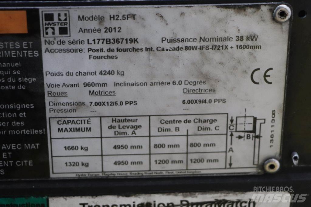 Hyster H2.5FT Stivuitor GPL