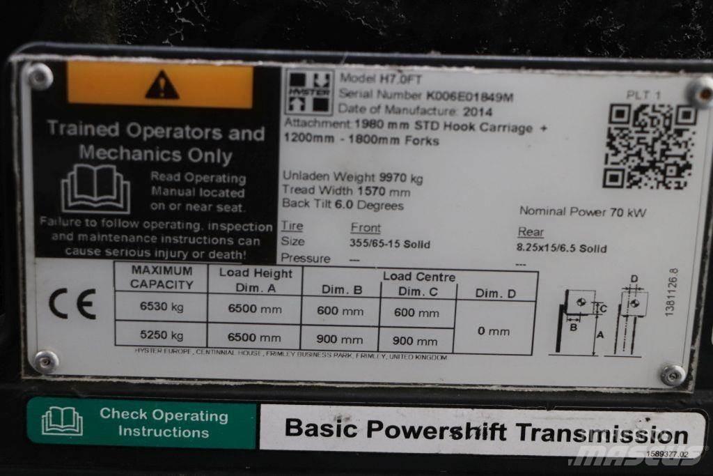 Hyster H7.0FT Stivuitor diesel