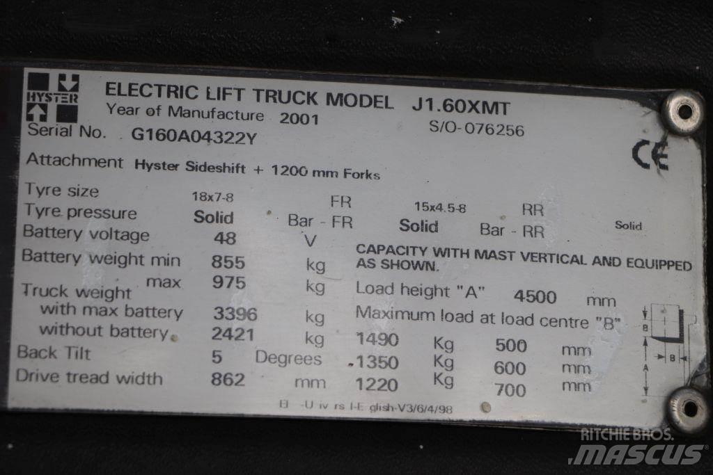 Hyster J1.60XMT Stivuitor electric