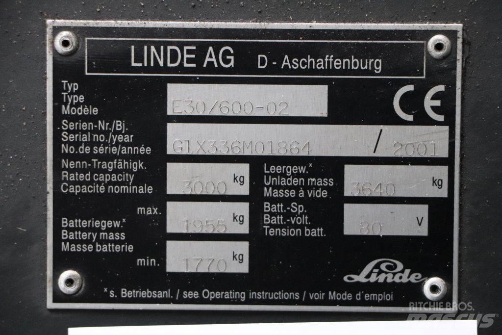 Linde E30/600-02 Stivuitor electric