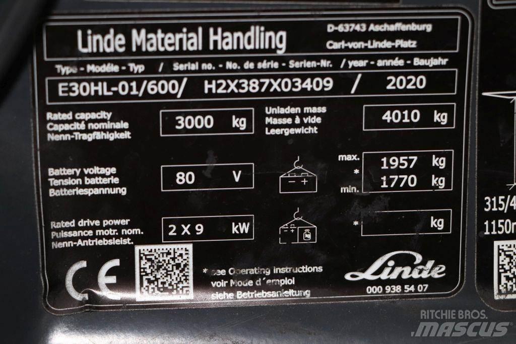 Linde E30HL-01/600 Stivuitor electric