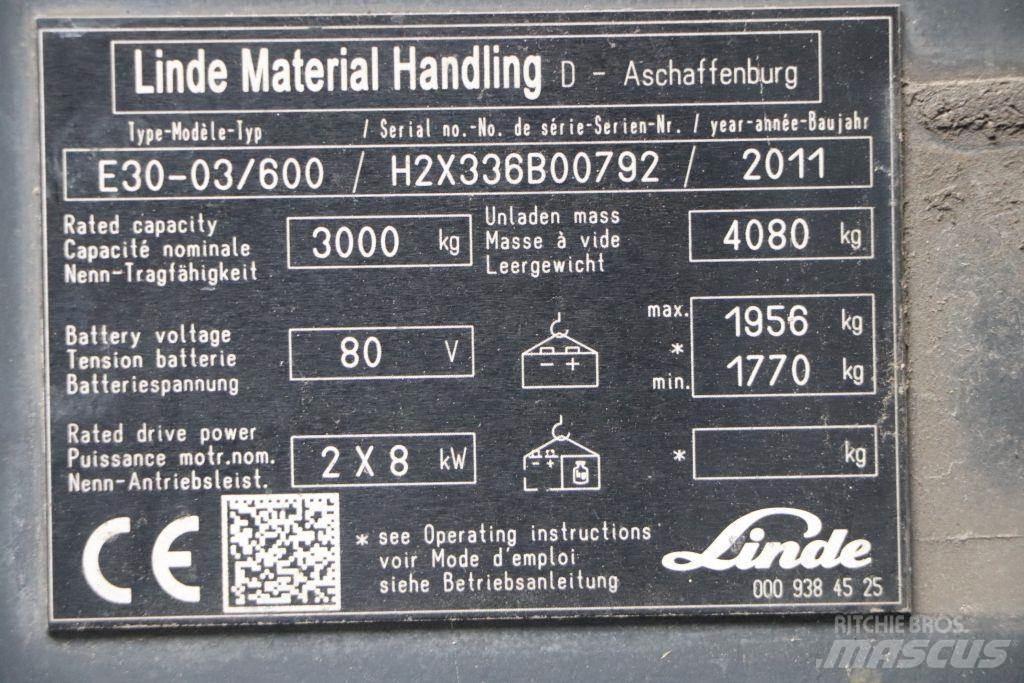 Linde E30S-03/600 Stivuitor electric
