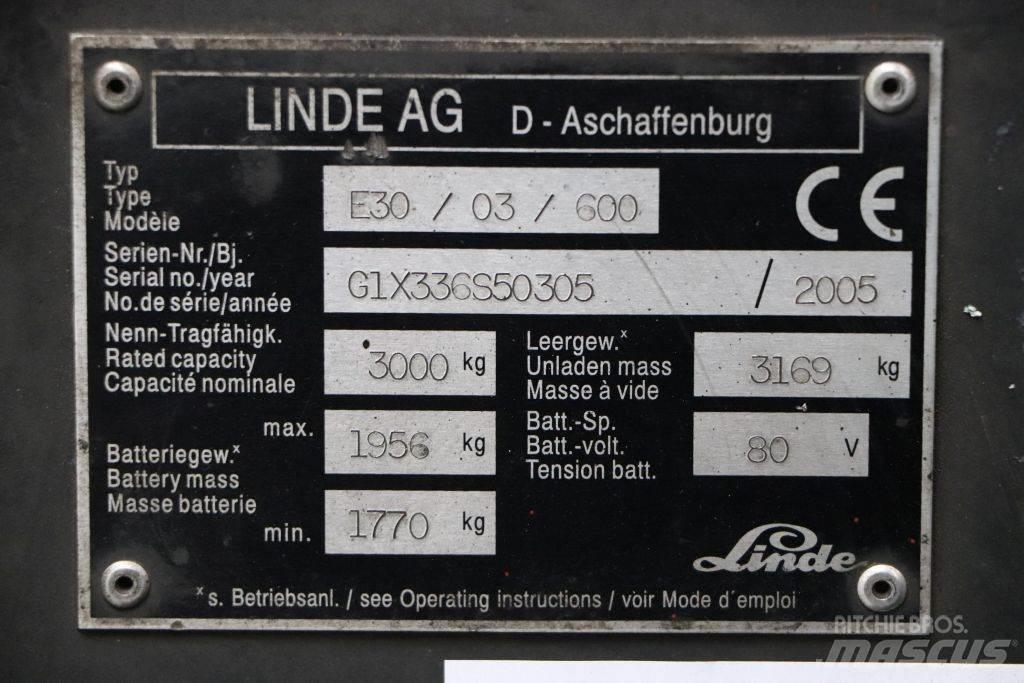 Linde E30S-03/600 Stivuitor electric