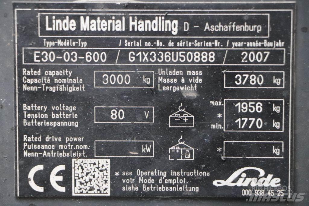 Linde E30S-03/600 Stivuitor electric