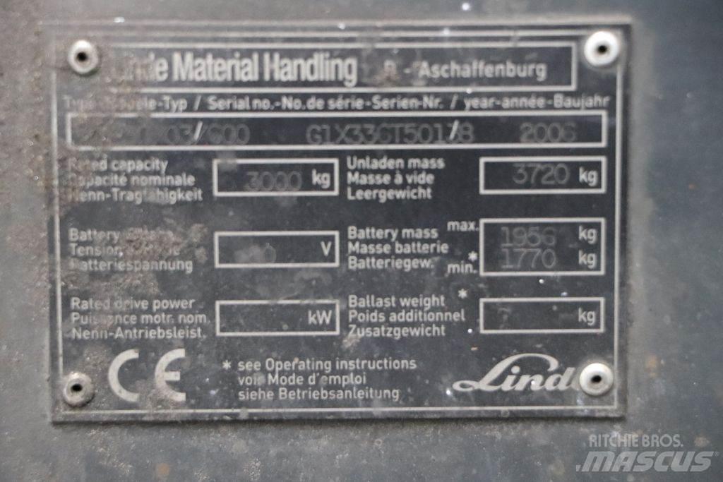 Linde E30S-03/600 Stivuitor electric
