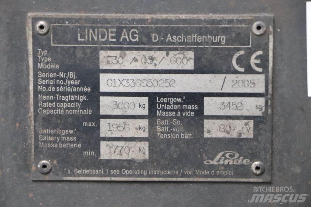 Linde E30S-03/600 Stivuitor electric