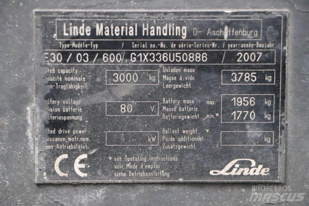 Linde E30S-03/600 Stivuitor electric