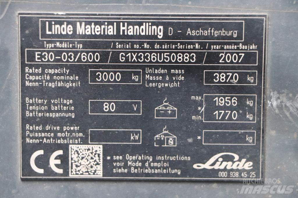 Linde E30S-03/600 Stivuitor electric