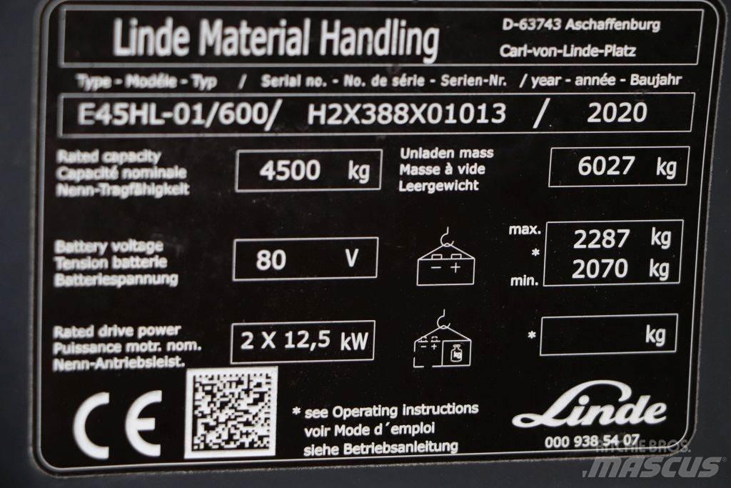 Linde E45HL-01/600 Stivuitor electric