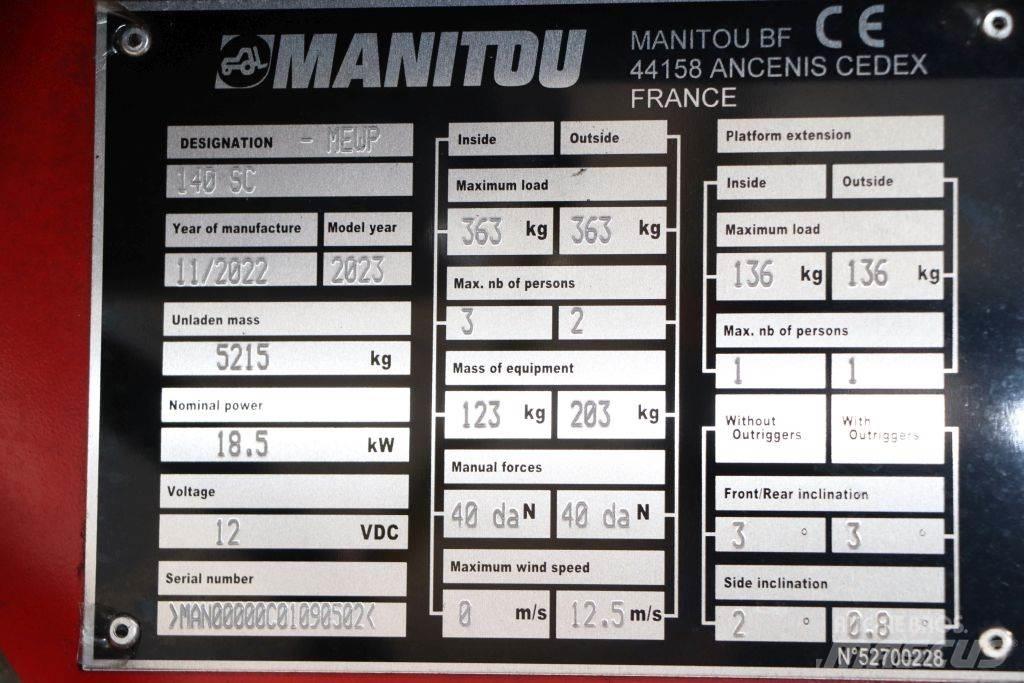 Manitou 140 SC Platforme foarfeca