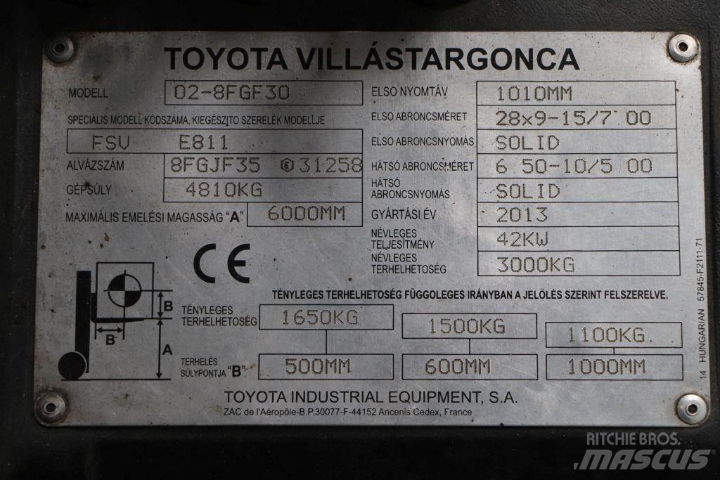 Toyota 02-8FGF30 Stivuitor GPL