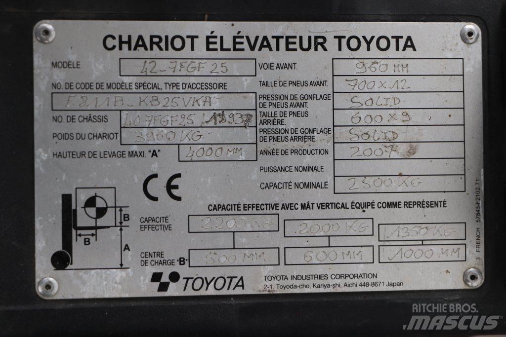 Toyota 42-7FGF25 Stivuitor GPL