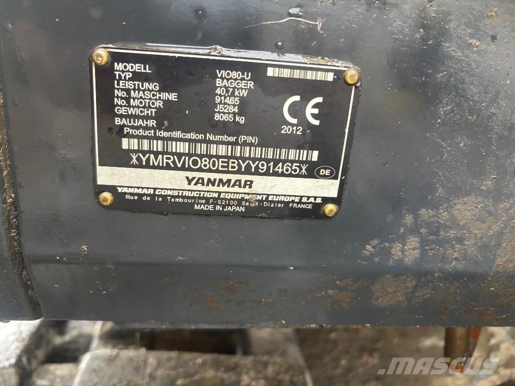 Yanmar Vio 80 U Excavatoare 7t - 12t