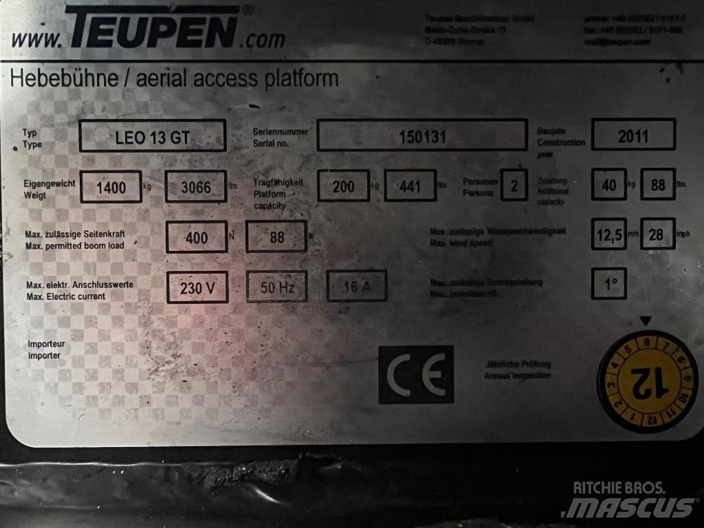 Teupen LEO 13 GT Nacele compacte autopropulsante