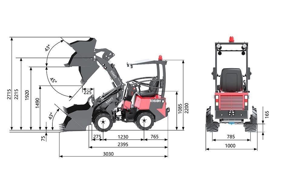 Kraft K160H Incarcator pe pneuri