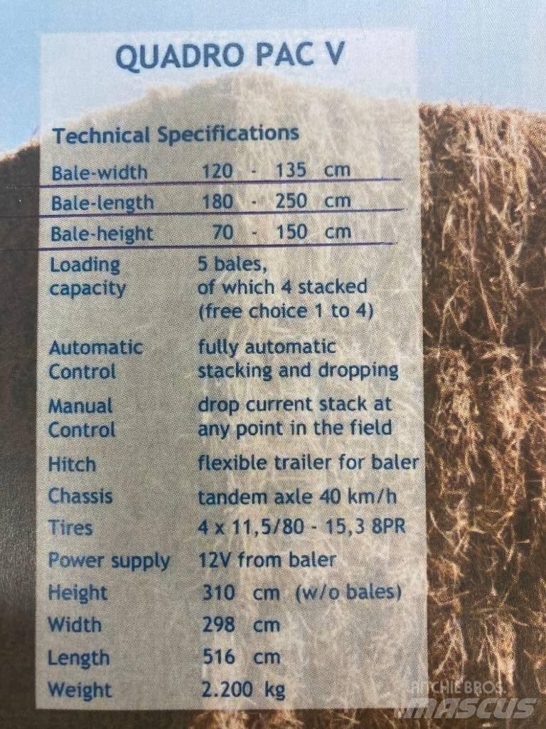  QUADRO PAC V Baler dreptunghiular
