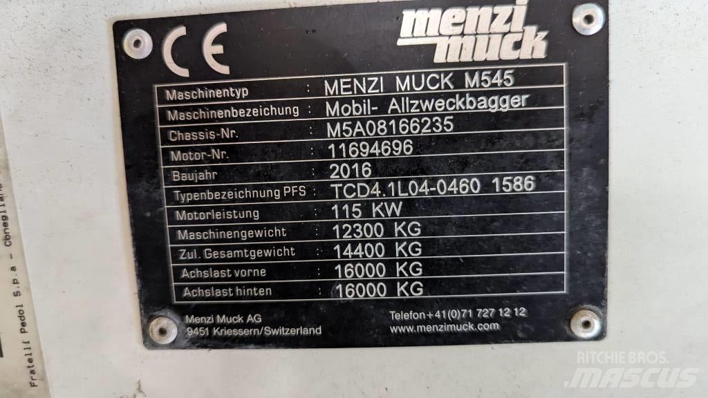 Menzi Muck M545 Excavatoare cu roti