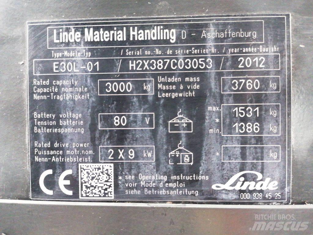 Linde E30L-01 Stivuitor electric