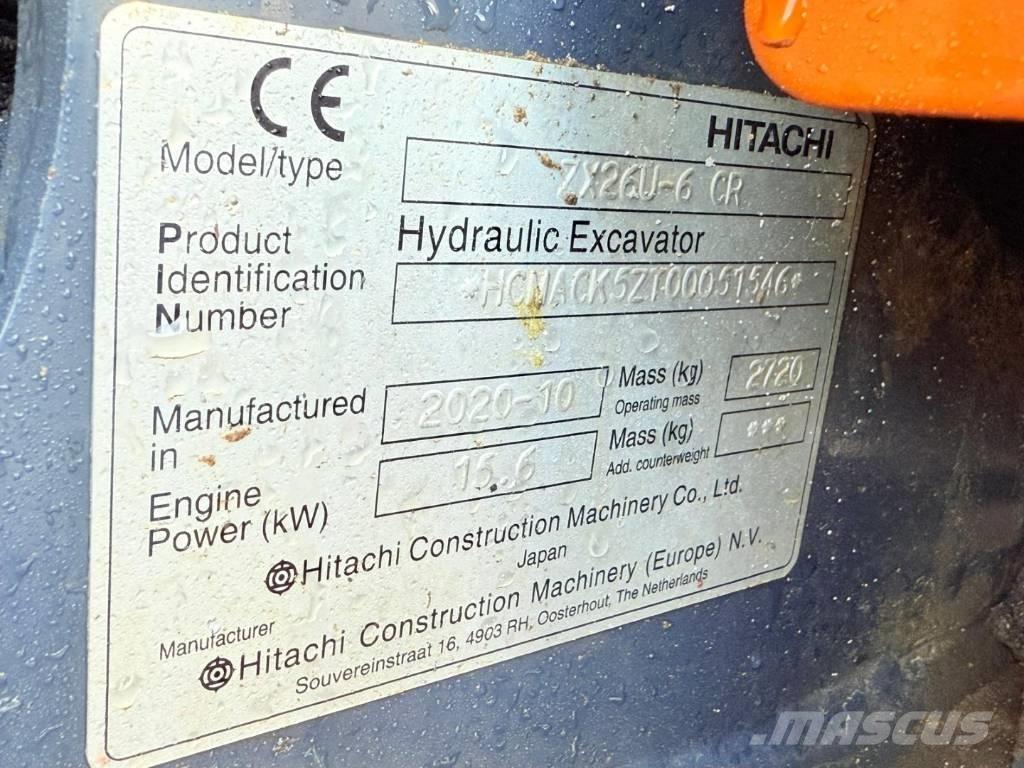 Hitachi ZX 26 U-6 CR Mini excavatoare < 7t