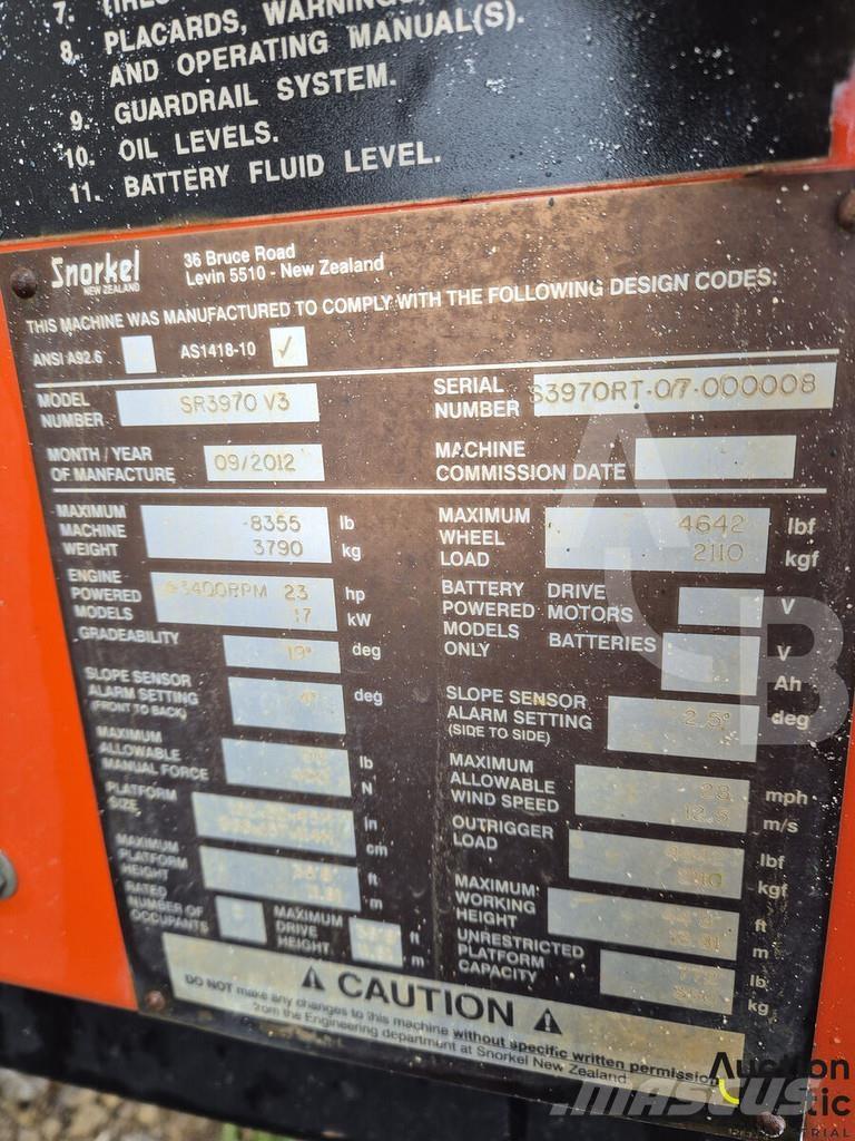 Snorkel S3970RT Platforme foarfeca