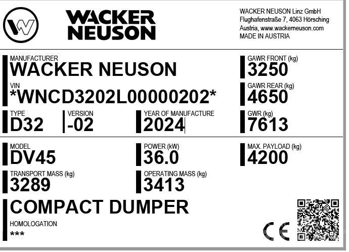 Wacker Neuson DV45 Minitractor de teren